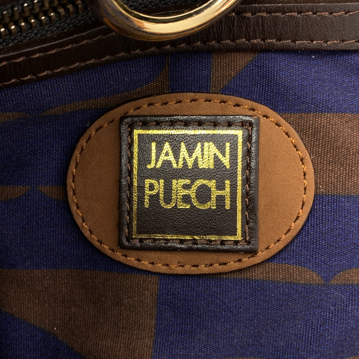 JAMIN PUECH / ジャマンピエッシュ ハラコ レザー パッチワーク ショルダーバッグ