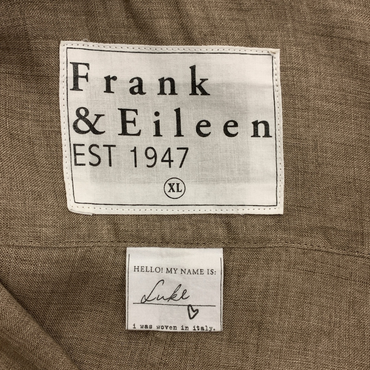 Frank&Eileen / フランクアンドアイリーン LUKE / ITALIAN LINEN / ルーク イタリアン リネン オーバーシルエット シャツ