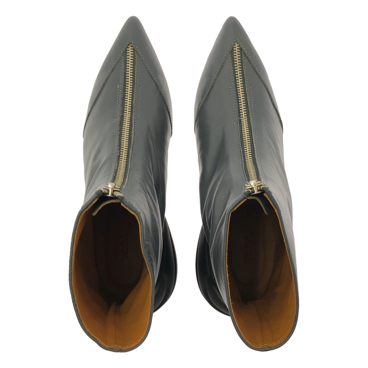 TOGA / トーガ ポインテッドトゥ レザー ジップ ブーツ