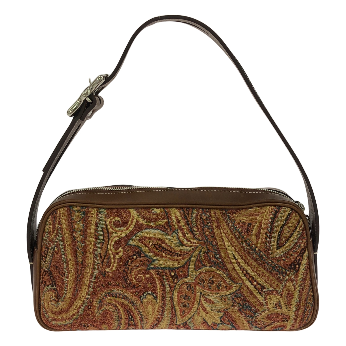 A VACATION / アヴァケーション CARRIE ORANGE PAISLEY / レザー切替 エンブロイダリー ワンショルダーバッグ