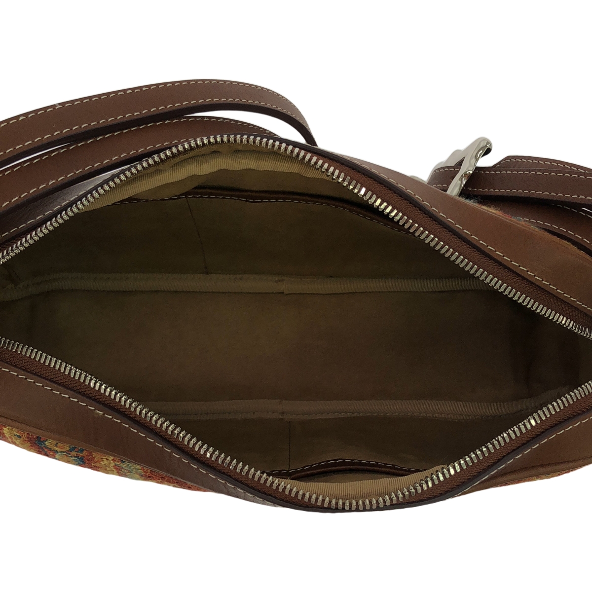 A VACATION / アヴァケーション CARRIE ORANGE PAISLEY / レザー切替 エンブロイダリー ワンショルダーバッグ