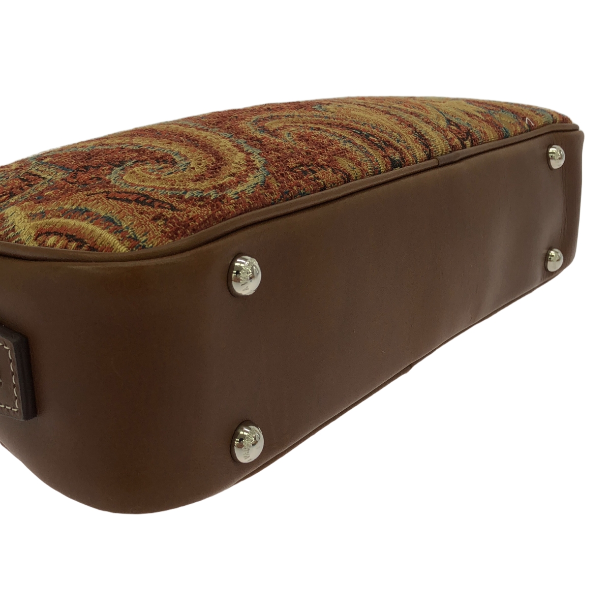 A VACATION / アヴァケーション CARRIE ORANGE PAISLEY / レザー切替 エンブロイダリー ワンショルダーバッグ