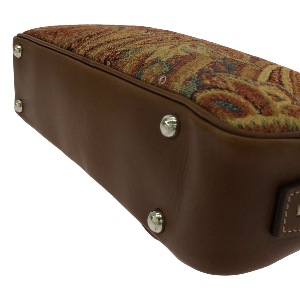 A VACATION / アヴァケーション CARRIE ORANGE PAISLEY / レザー切替 エンブロイダリー ワンショルダーバッグ