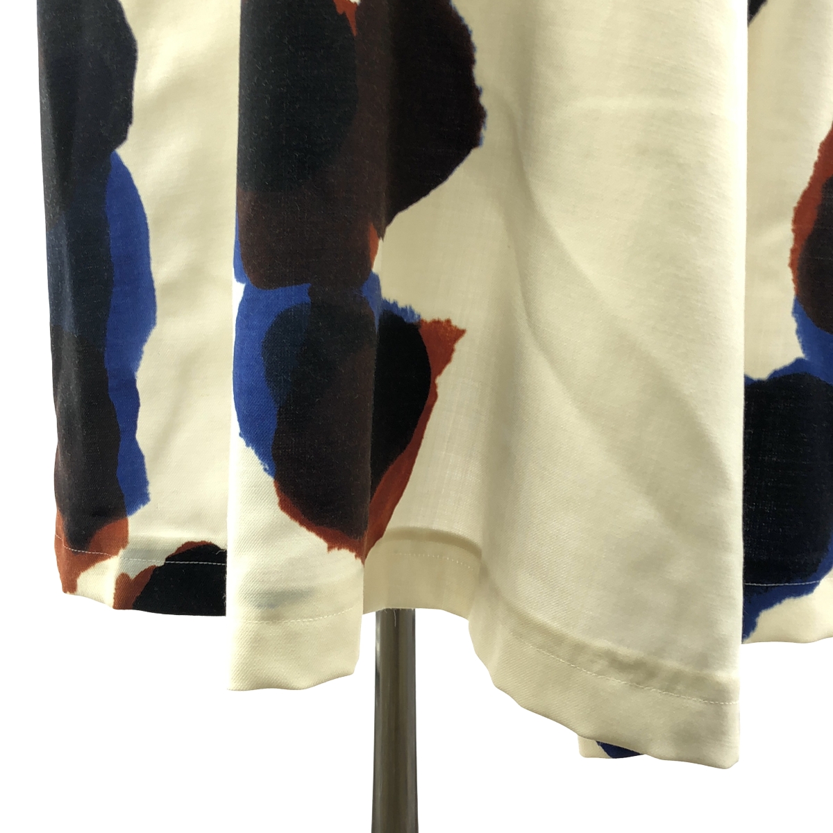 Y's / ワイズヨウジヤマモト WOOL VIYELLA BLURRY S DOT PRINT BACK SLIT DRAPE DRESS ノースリーブ ウール ワンピース