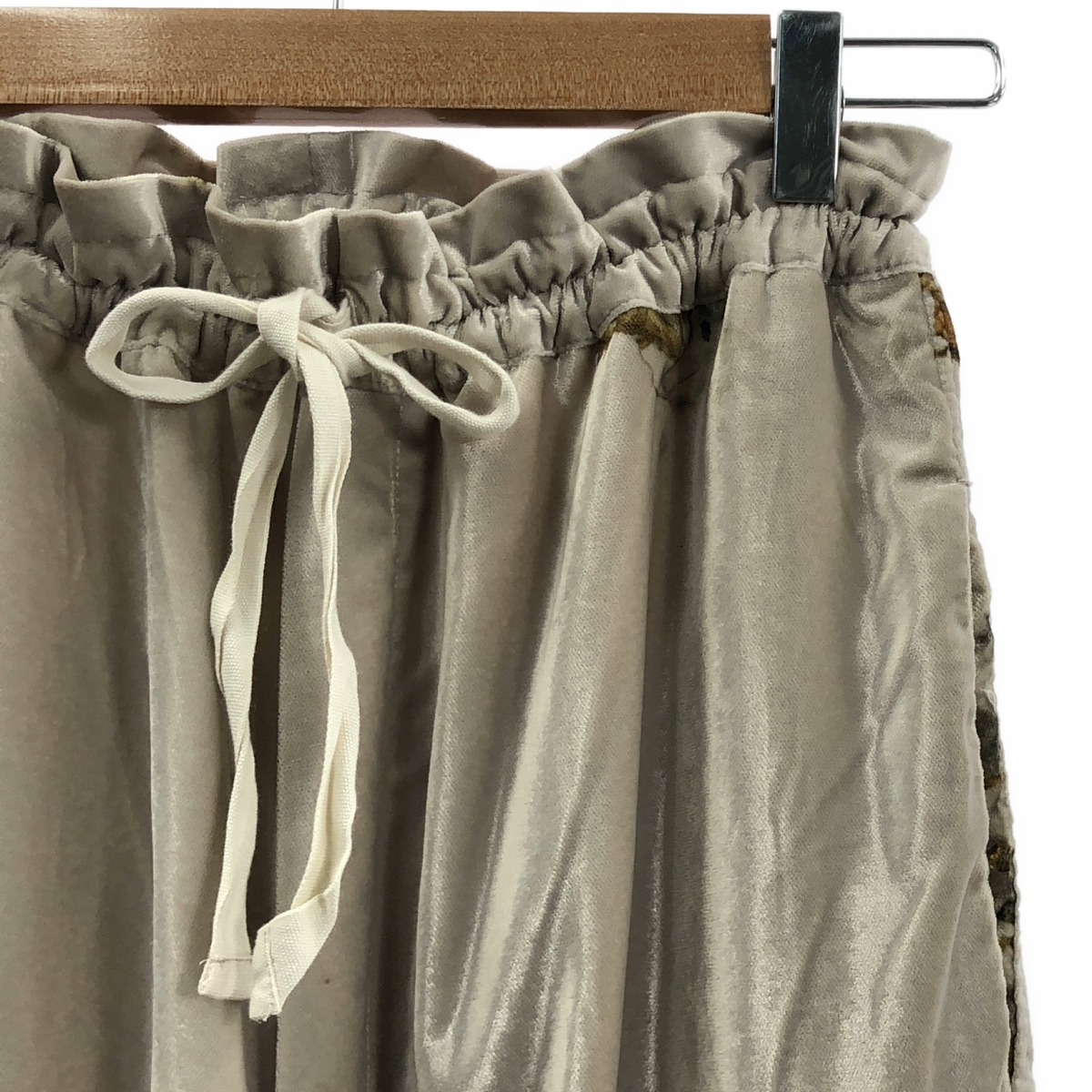 その他 VELVET CHINESE MEDICINE PRINT PAJAMA PANTS  / 総柄 ベルベット ドローストリング ウエストゴム イージー パンツ