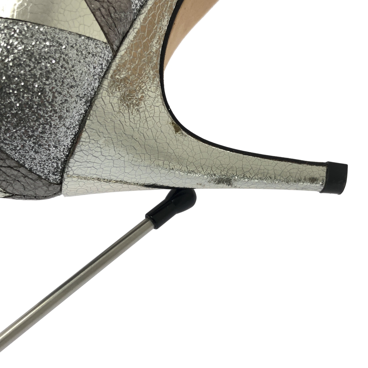 sergio rossi / セルジオロッシ sr1 ポインテッドトゥ メタリック パッチワーク プレート パンプス