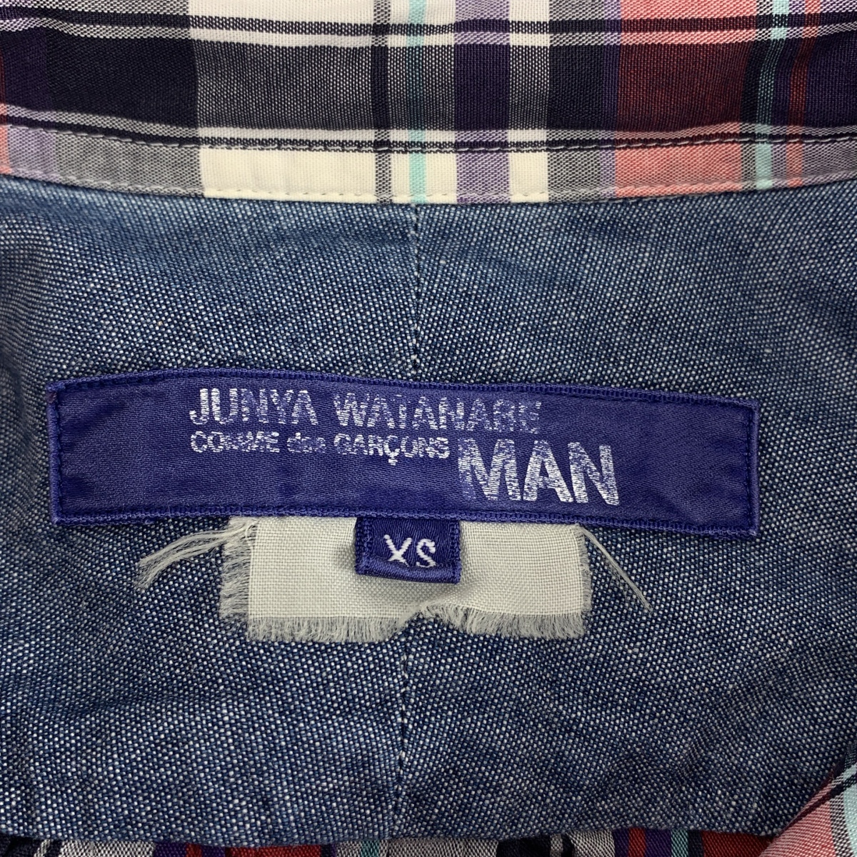 JUNYAWATANABE COMMEdesGARCONS MAN / ジュンヤワタナベマン コットン チェック切替 シャツ