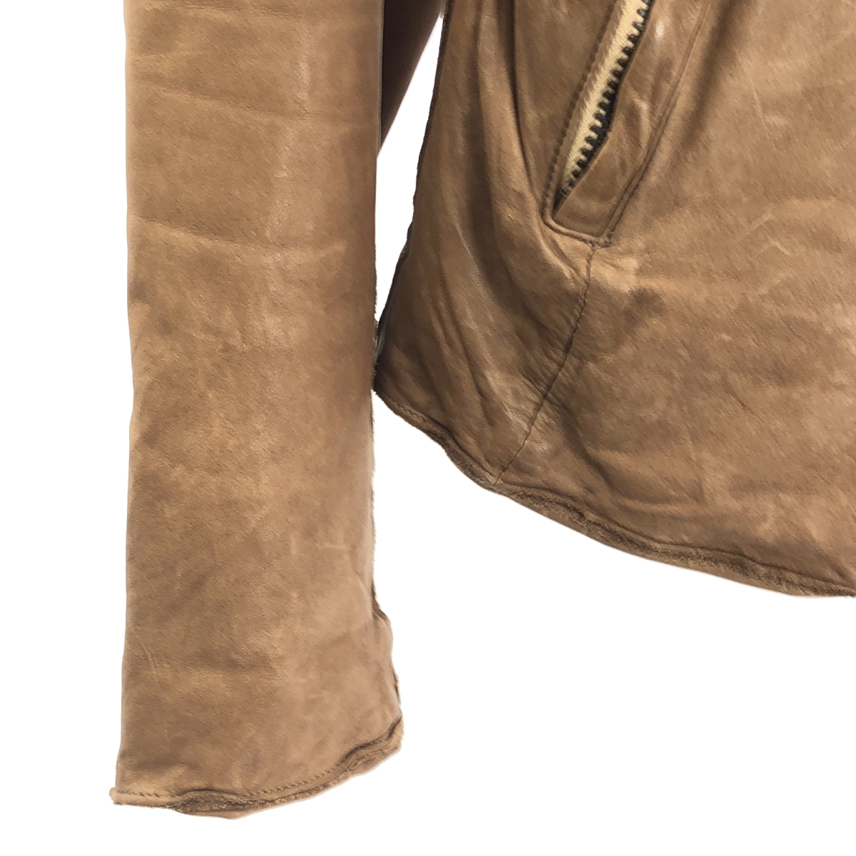 Sisii / シシ 牛革 カウレザー シングル ライダース ジャケット / 総裏地