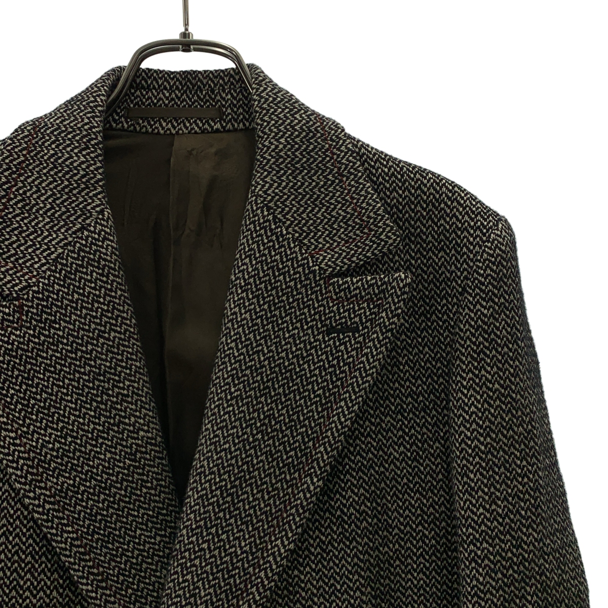 kolor / カラー リネン ウール カシミヤ ツイード ダブル チェスターコート