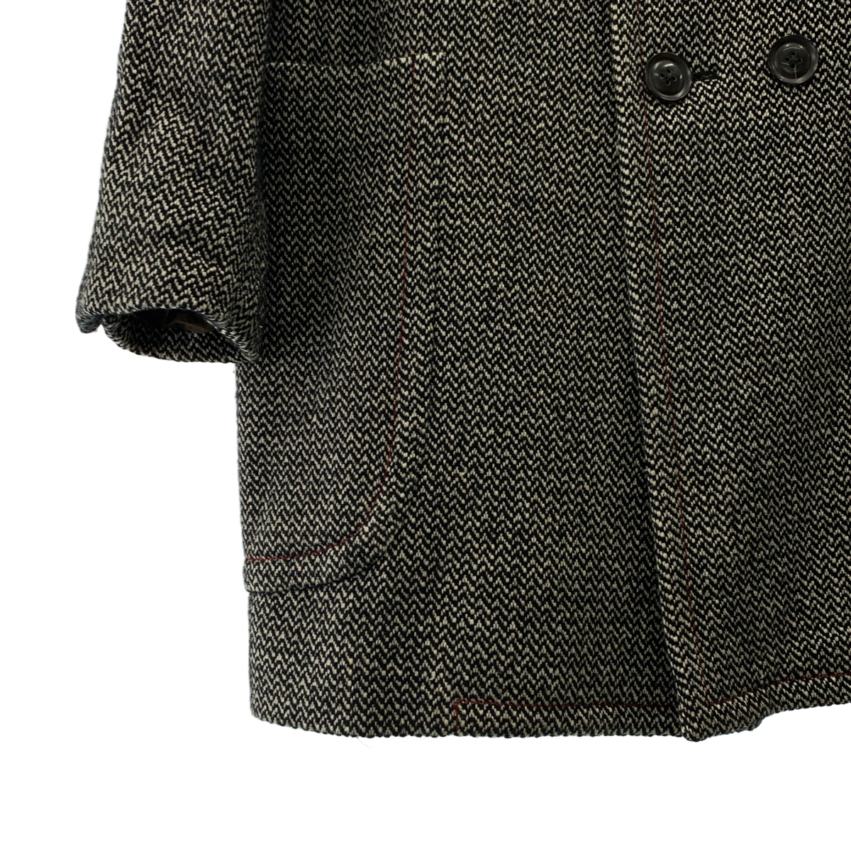 kolor / カラー リネン ウール カシミヤ ツイード ダブル チェスターコート