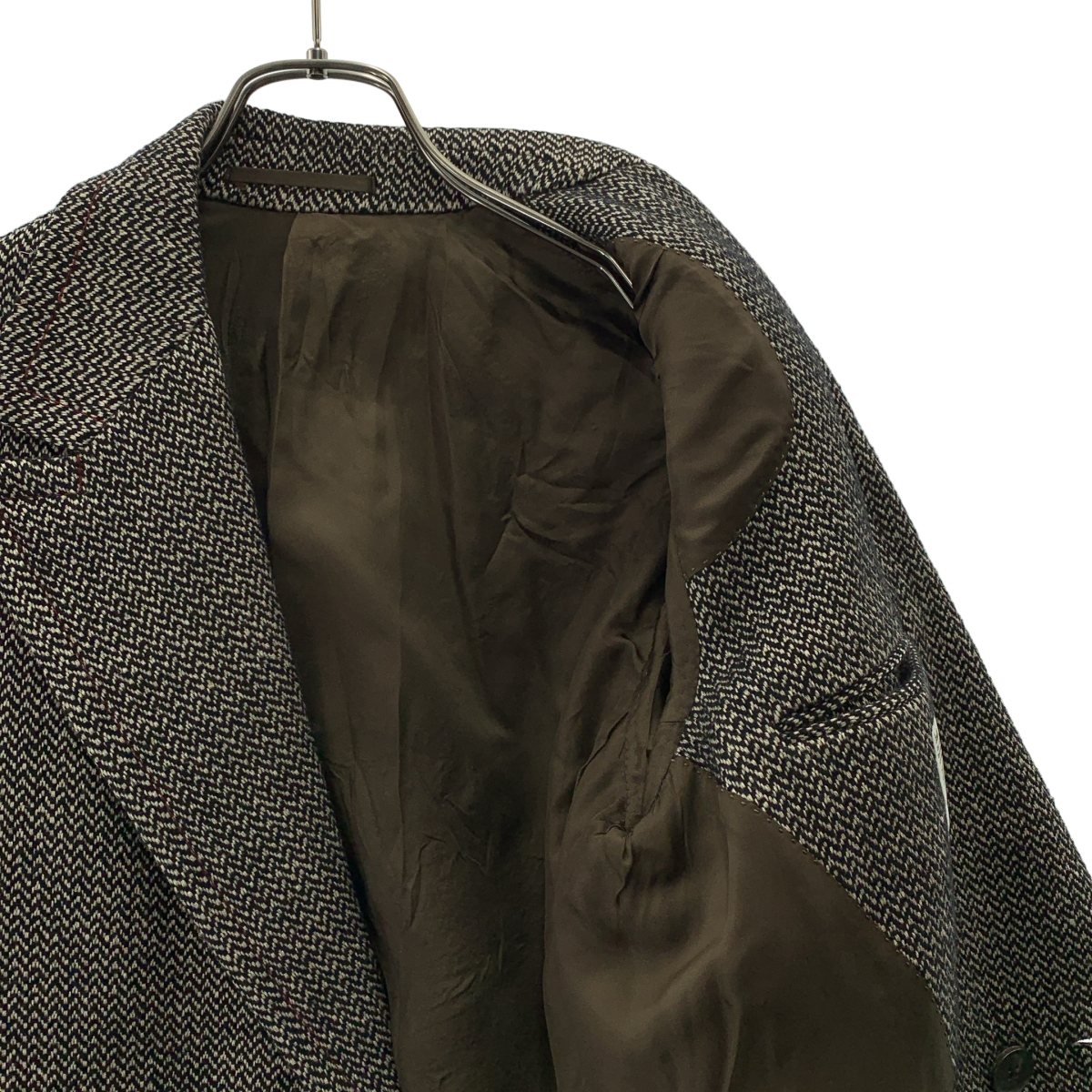 kolor / カラー リネン ウール カシミヤ ツイード ダブル チェスターコート