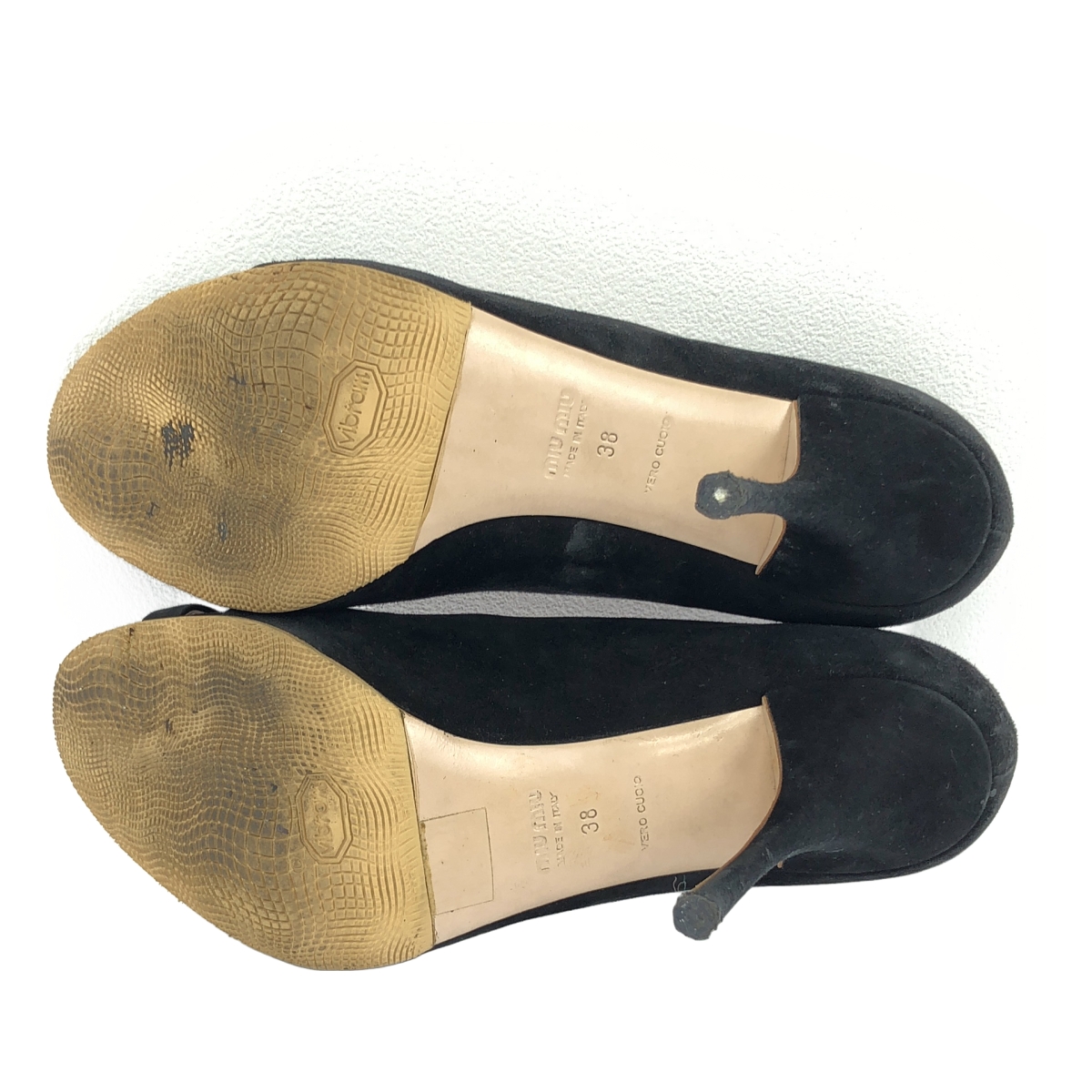 miu miu / ミュウミュウ スエード レザー ヒール パンプス サンダル