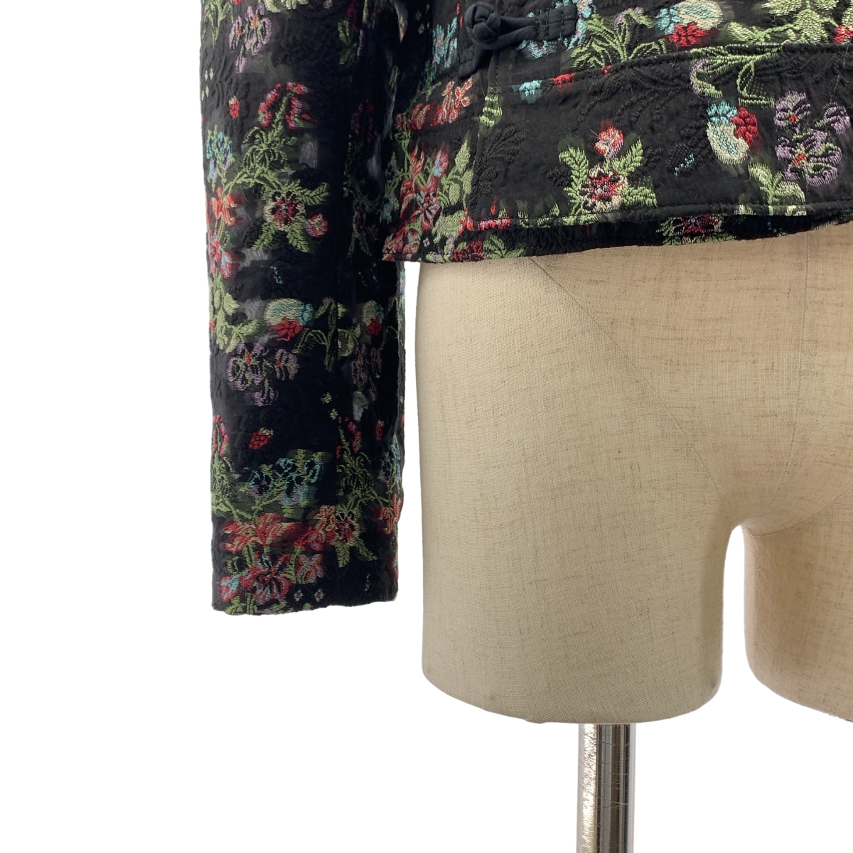 noir kei ninomiya / ノワールケイニノミヤ 総柄 ジャガード チャイナ ジャケット / チュール総裏地