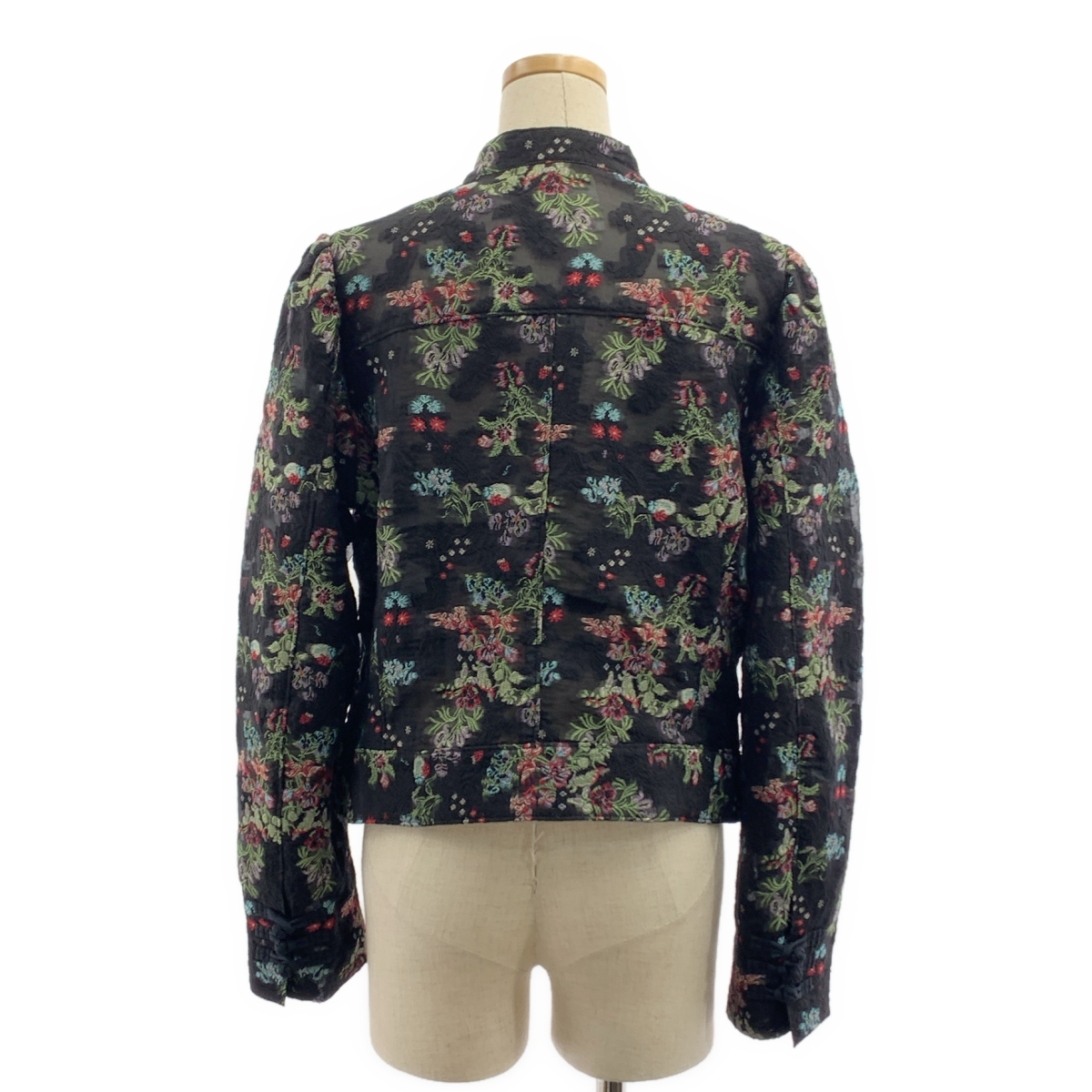 noir kei ninomiya / ノワールケイニノミヤ 総柄 ジャガード チャイナ ジャケット / チュール総裏地