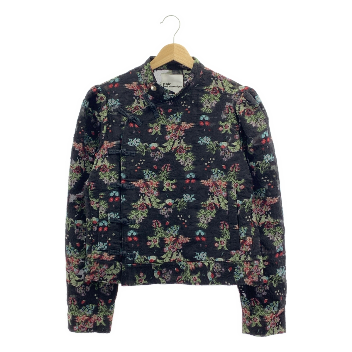 noir kei ninomiya / ノワールケイニノミヤ 総柄 ジャガード チャイナ ジャケット / チュール総裏地