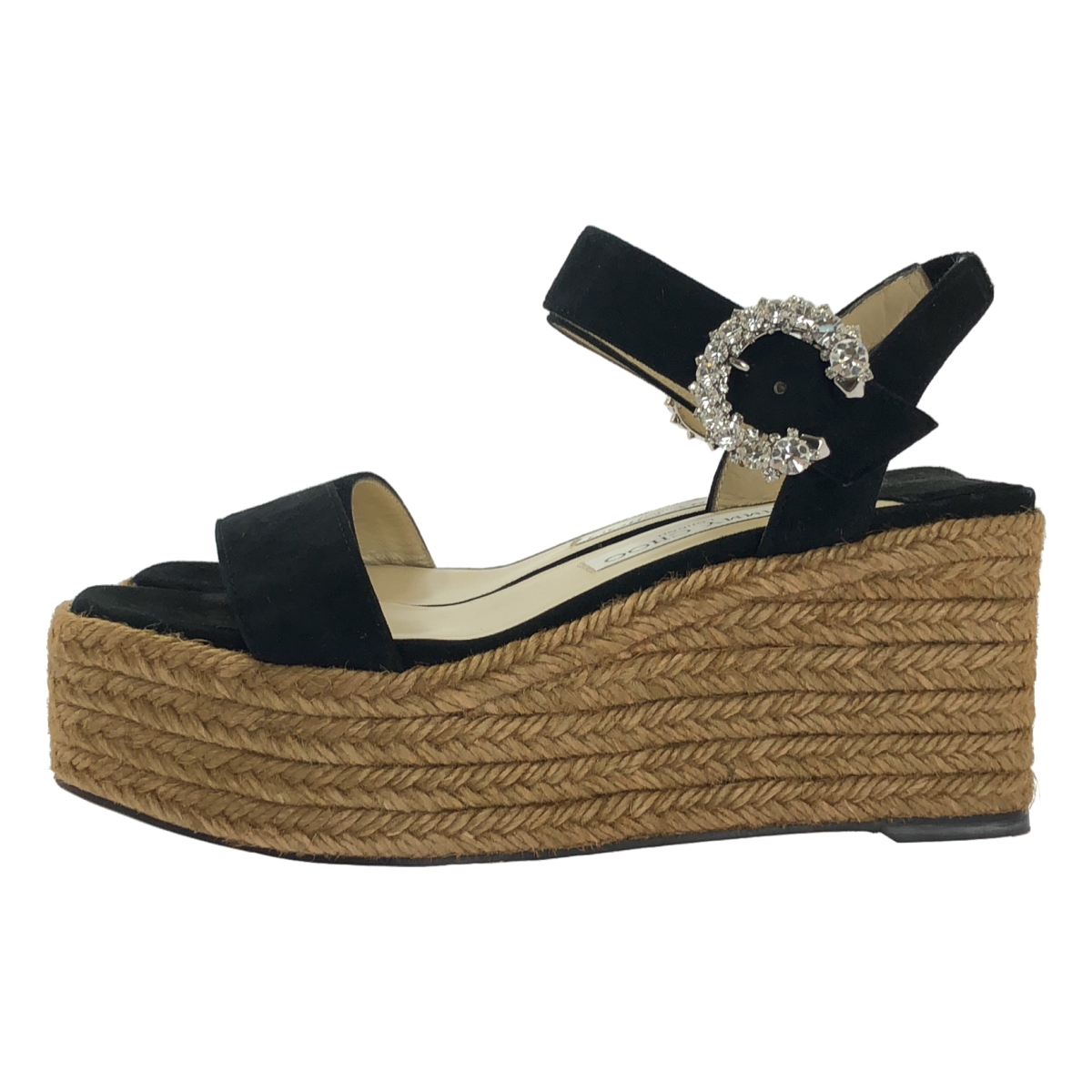 JIMMY CHOO / ジミーチュウ MIRABELLE 70 ミラベル ビジュー装飾 スリングバック ウェッジソールサンダル