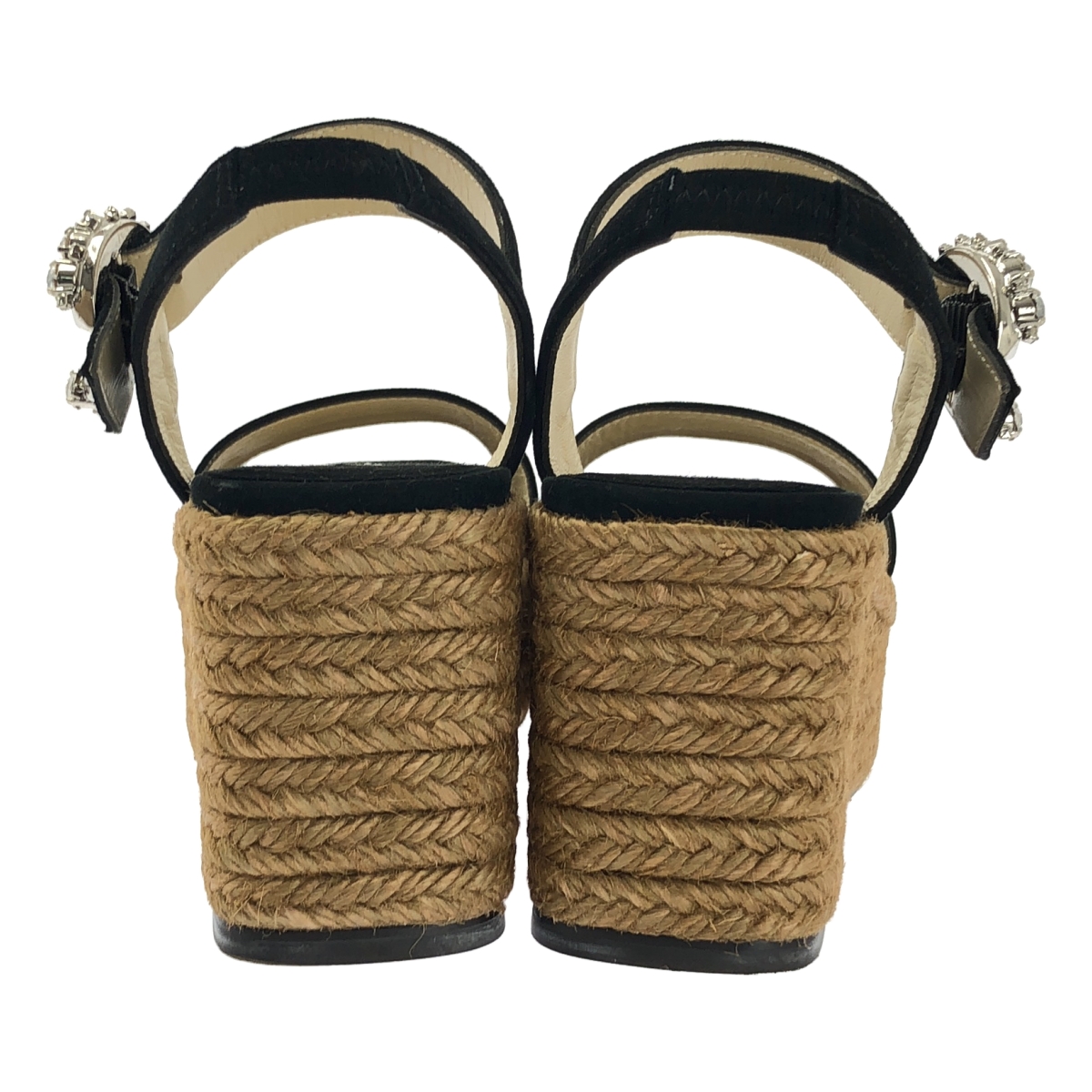 JIMMY CHOO / ジミーチュウ MIRABELLE 70 ミラベル ビジュー装飾 スリングバック ウェッジソールサンダル