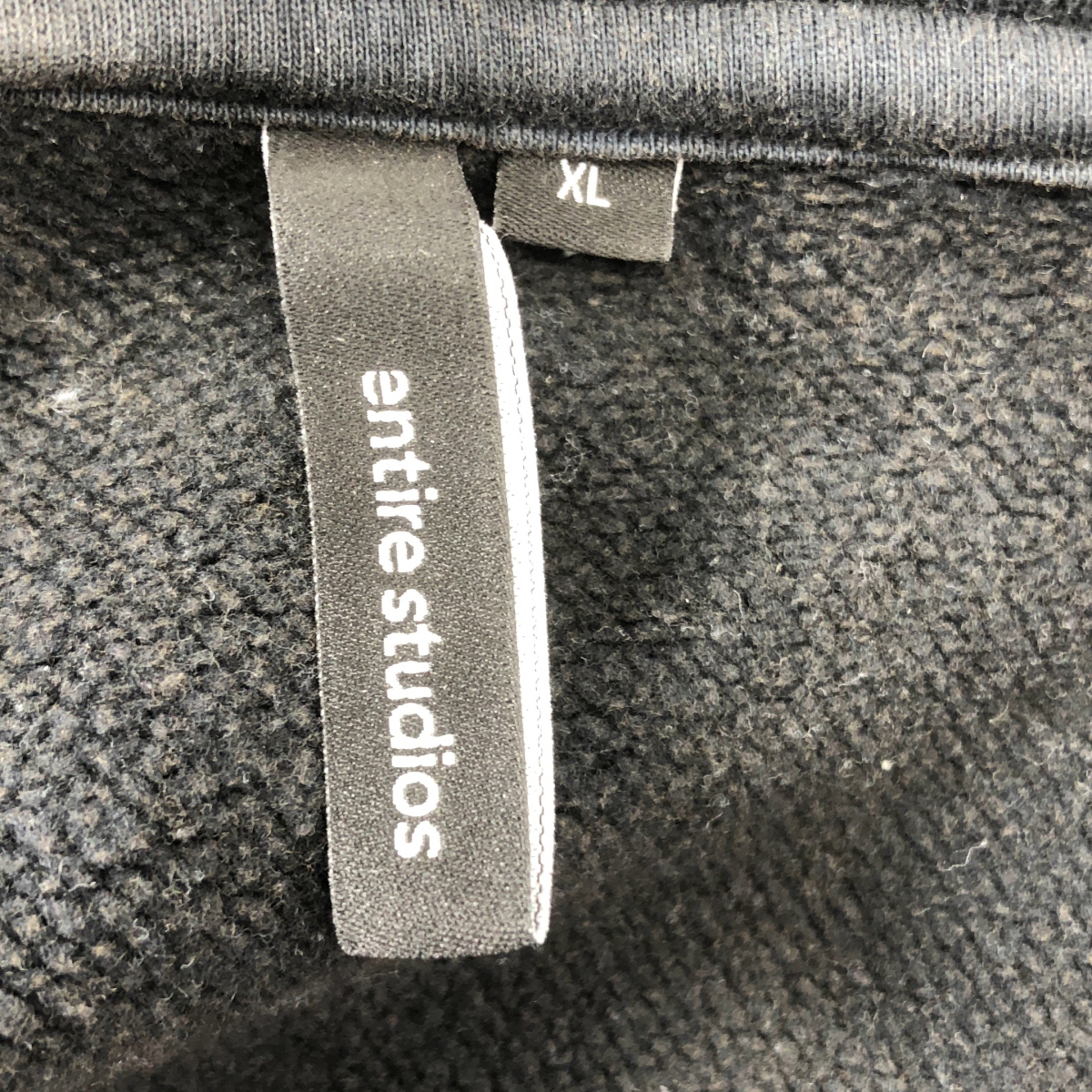 その他 Washed Black full zip cropped 裏起毛 フーディ パーカー