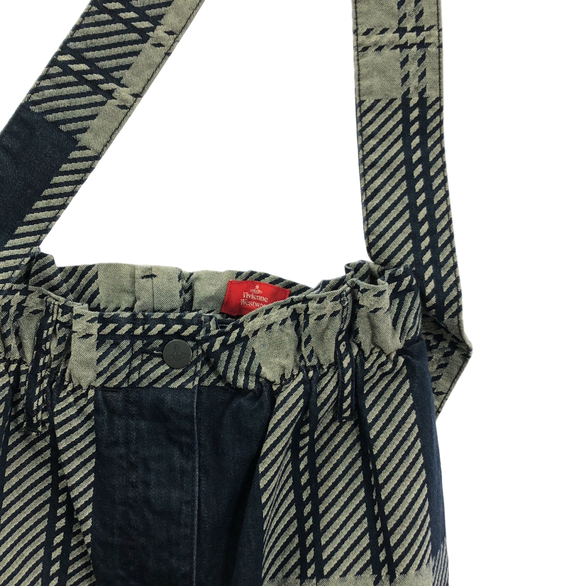 Vivienne Westwood / ヴィヴィアンウエストウッド ジャガード ベルテッド スリット デニムスカート