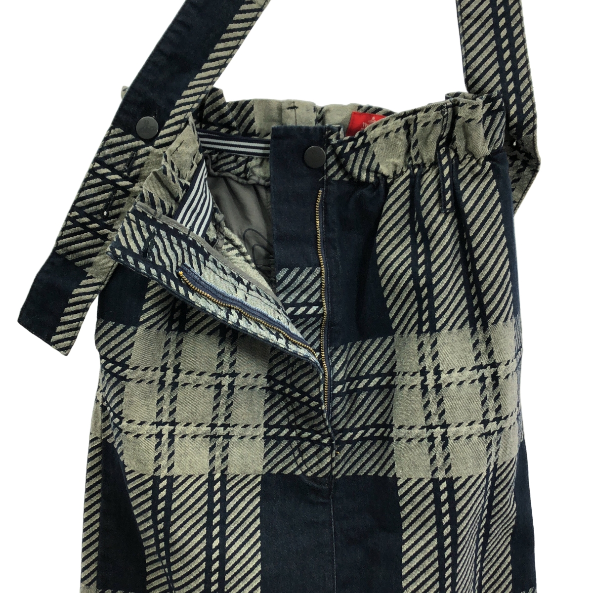 Vivienne Westwood / ヴィヴィアンウエストウッド ジャガード ベルテッド スリット デニムスカート