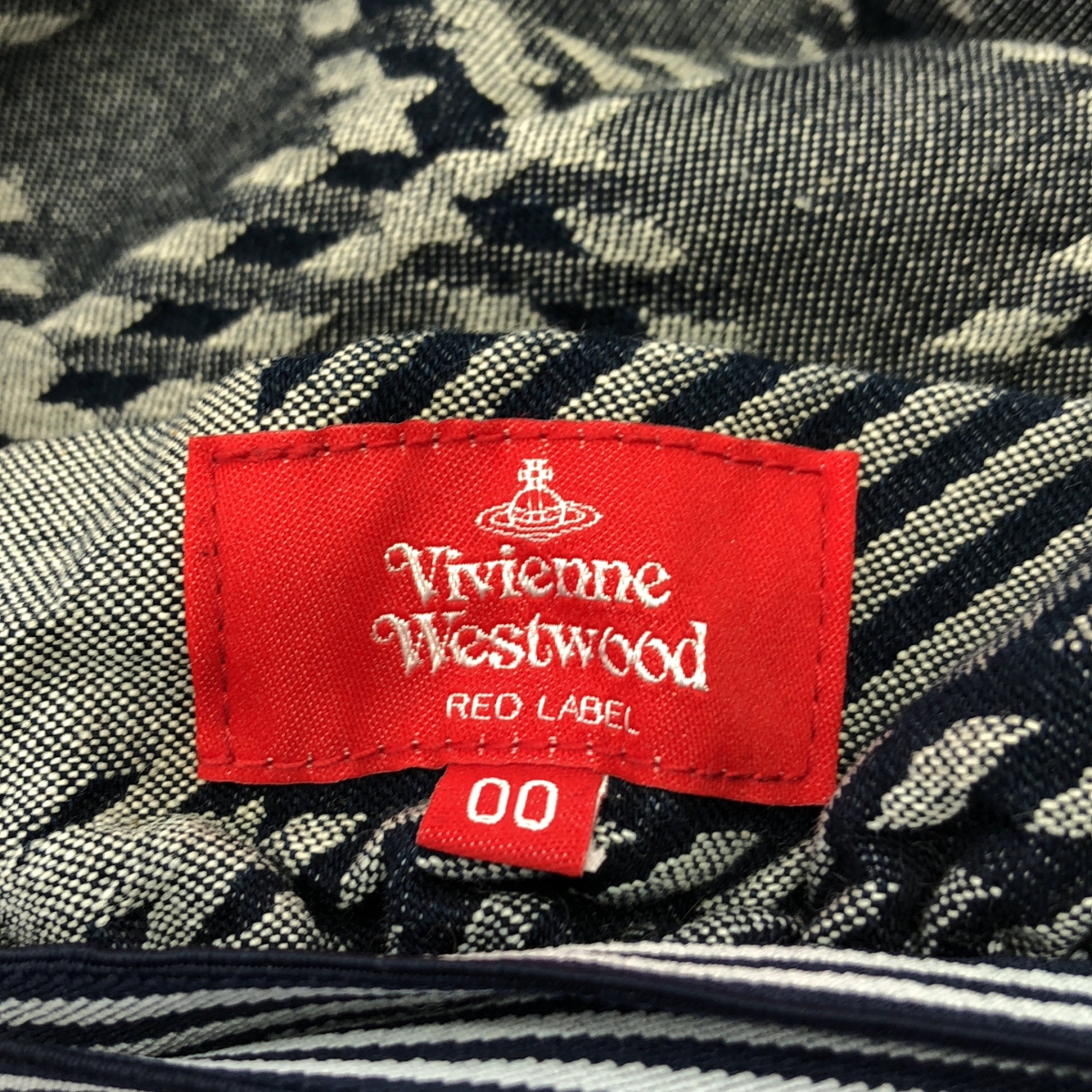 Vivienne Westwood / ヴィヴィアンウエストウッド ジャガード ベルテッド スリット デニムスカート
