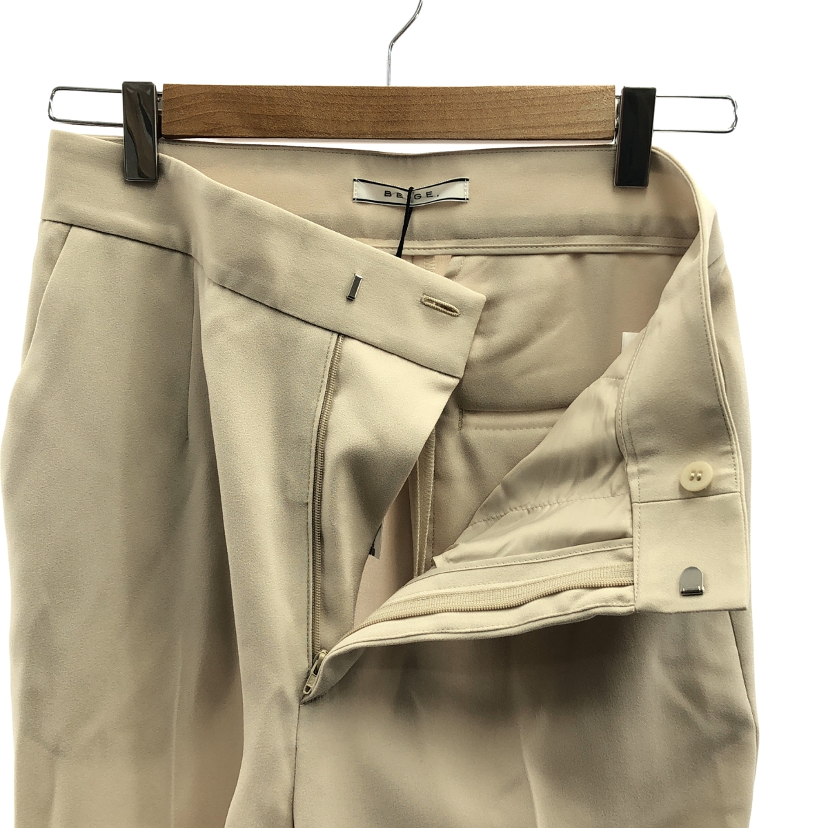 BEIGE, / ベイジ OAK / セットアップ トリアセテート ロゴボタン ダブルブレスト ジャケット / スリット パンツ