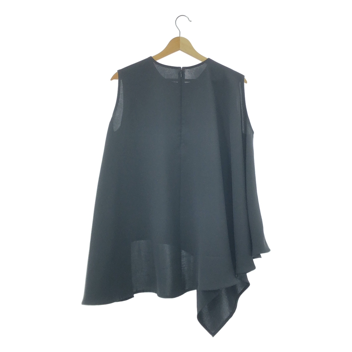 ENFOLD / エンフォルド ドライ ダブルクロス アシンメトリー フレア PO シャツ