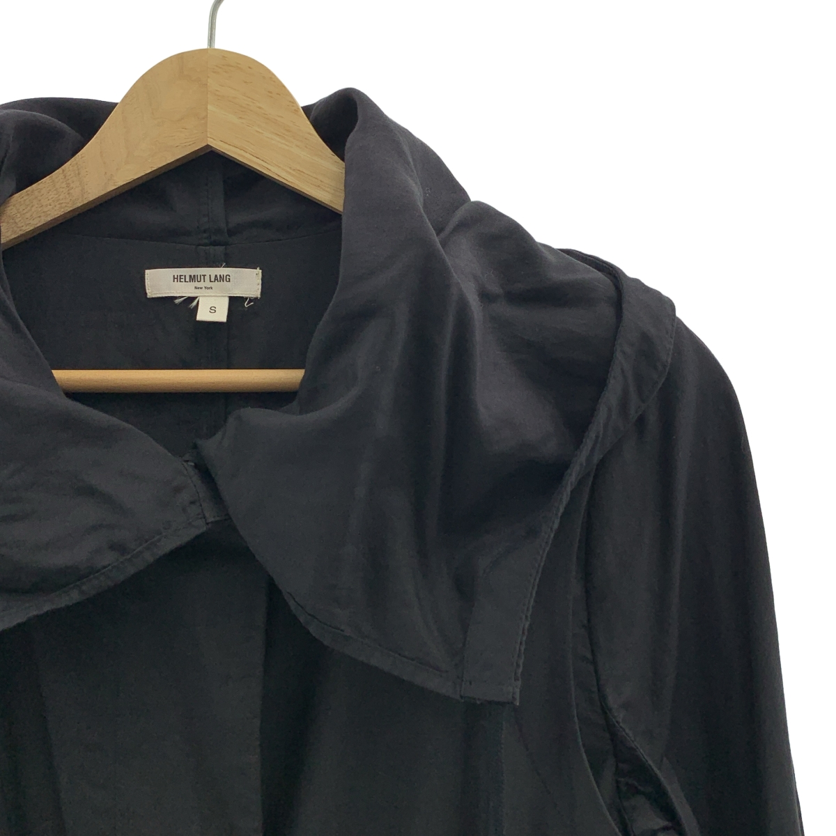 HELMUT LANG / ヘルムートラング HOODED COAT シルク コットン レイヤード コート