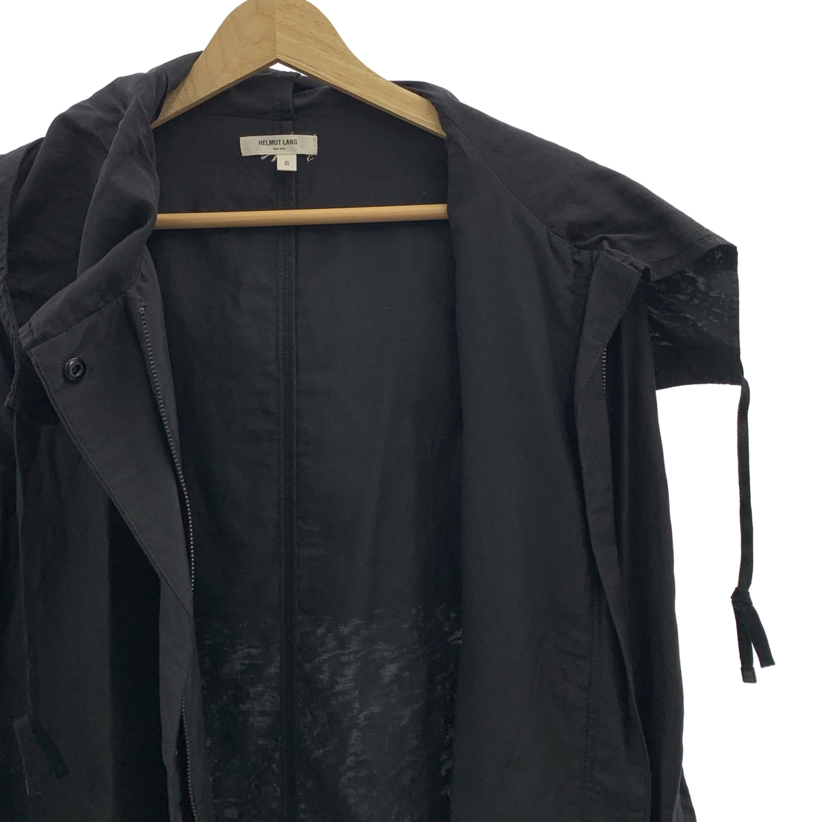 HELMUT LANG / ヘルムートラング HOODED COAT シルク コットン レイヤード コート