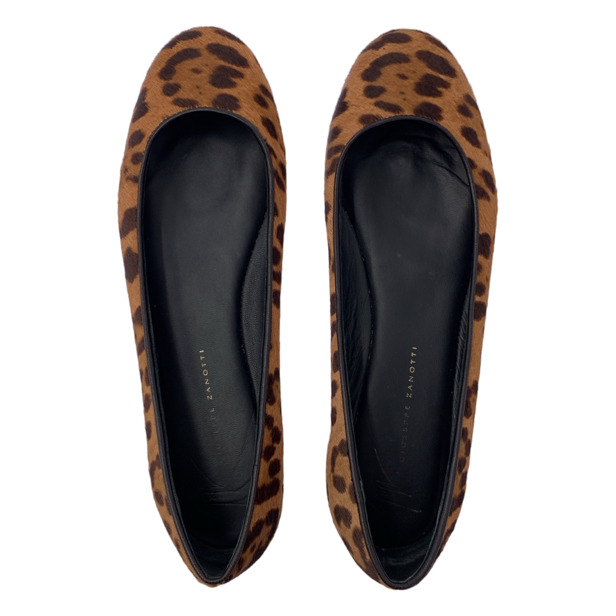 Giuseppe Zanotti / ジュゼッペザノッティ ハラコ レオパード フラット パンプス