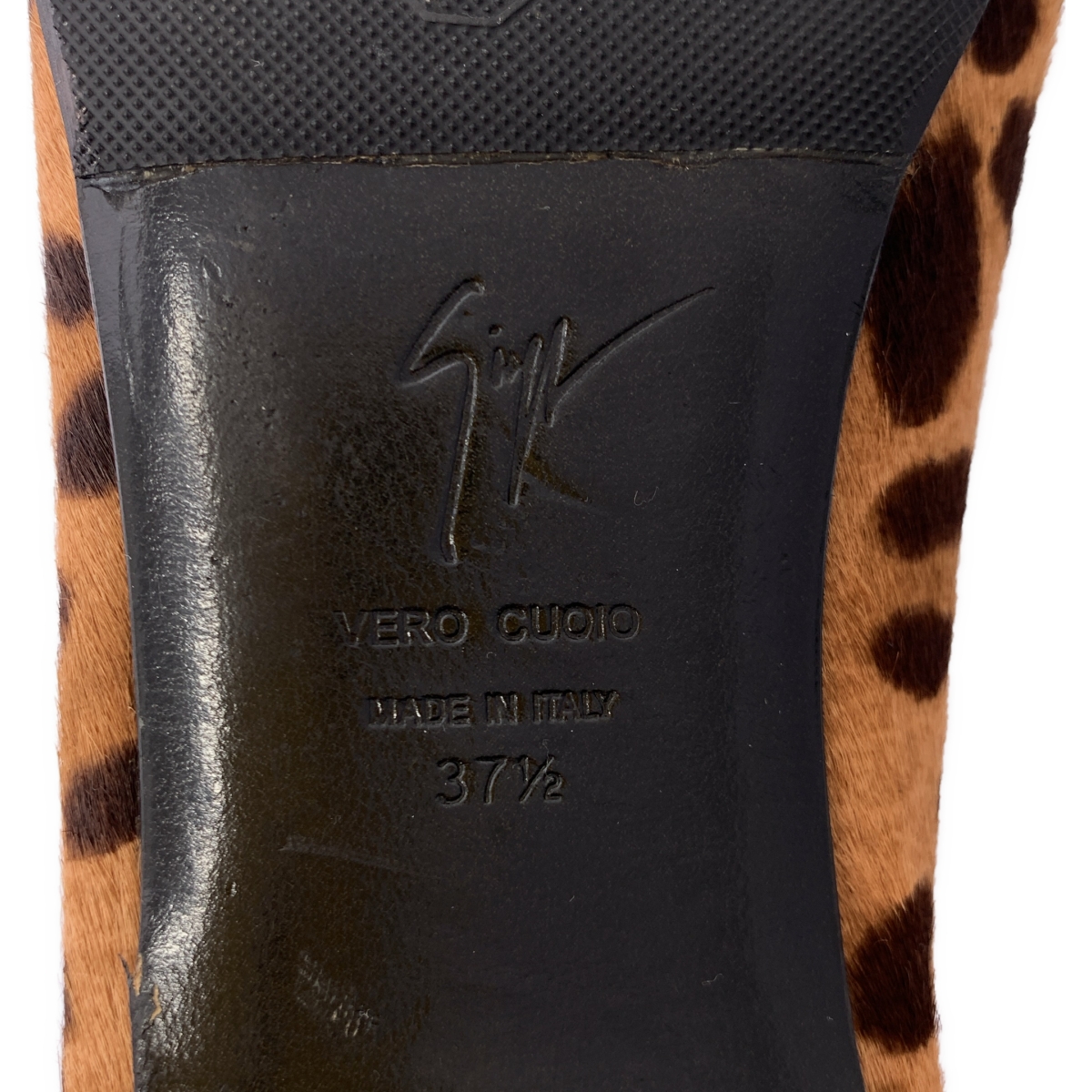 Giuseppe Zanotti / ジュゼッペザノッティ ハラコ レオパード フラット パンプス