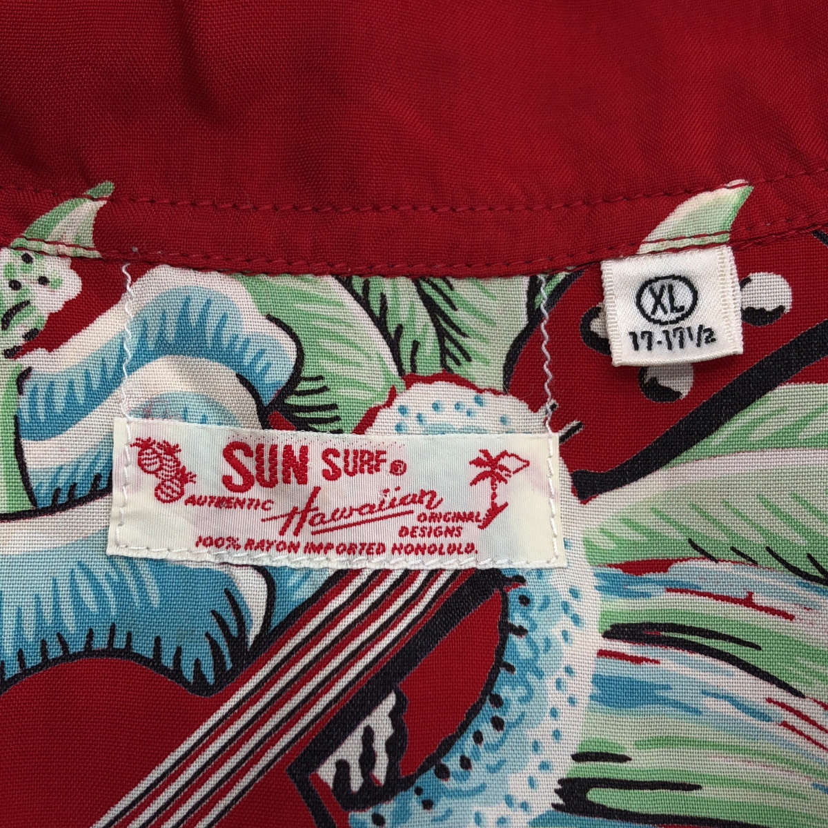 SUN SURF / サンサーフ レーヨン 総柄 ウクレレ オープンカラー アロハシャツ