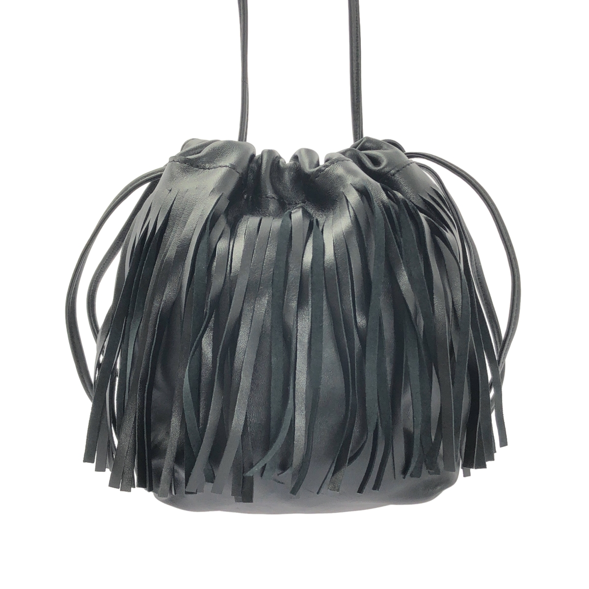 MARCO MASI / マルコマージ レザー フリンジ 巾着 ショルダーバッグ