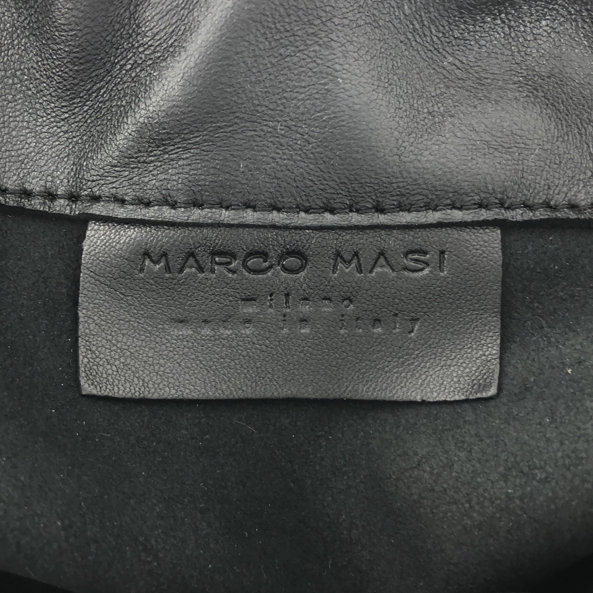 MARCO MASI / マルコマージ レザー フリンジ 巾着 ショルダーバッグ