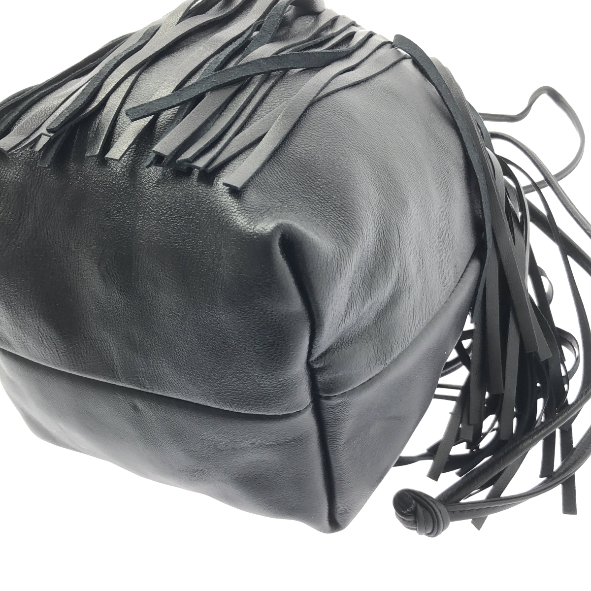 MARCO MASI / マルコマージ レザー フリンジ 巾着 ショルダーバッグ