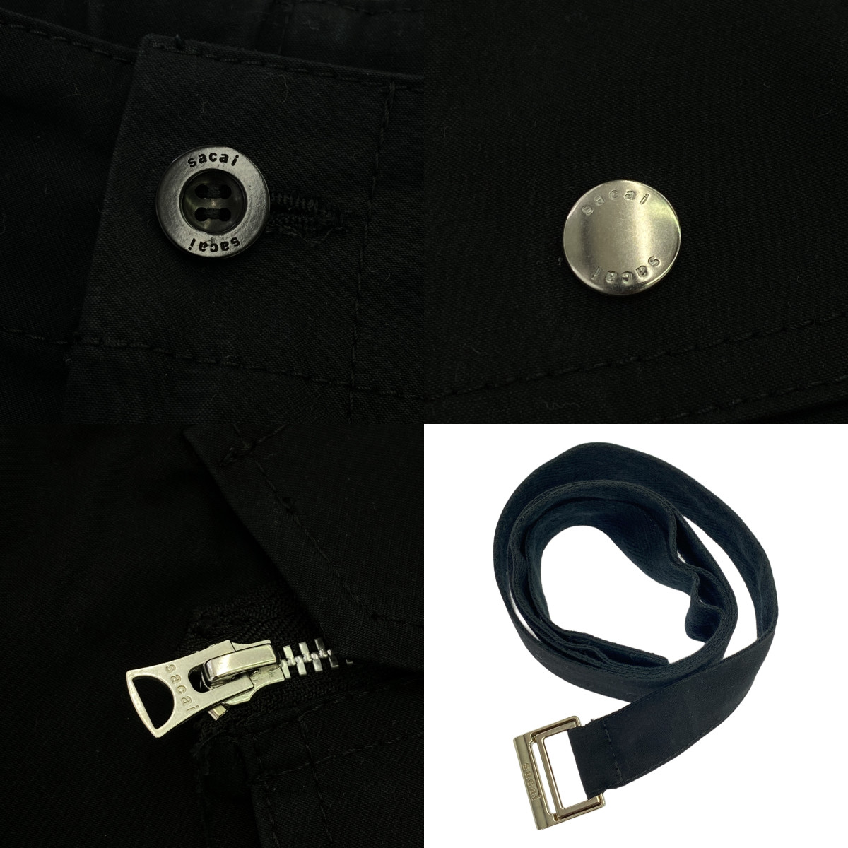 sacai / サカイ Cotton Oxford Pants / ベルテッド カーゴパンツ