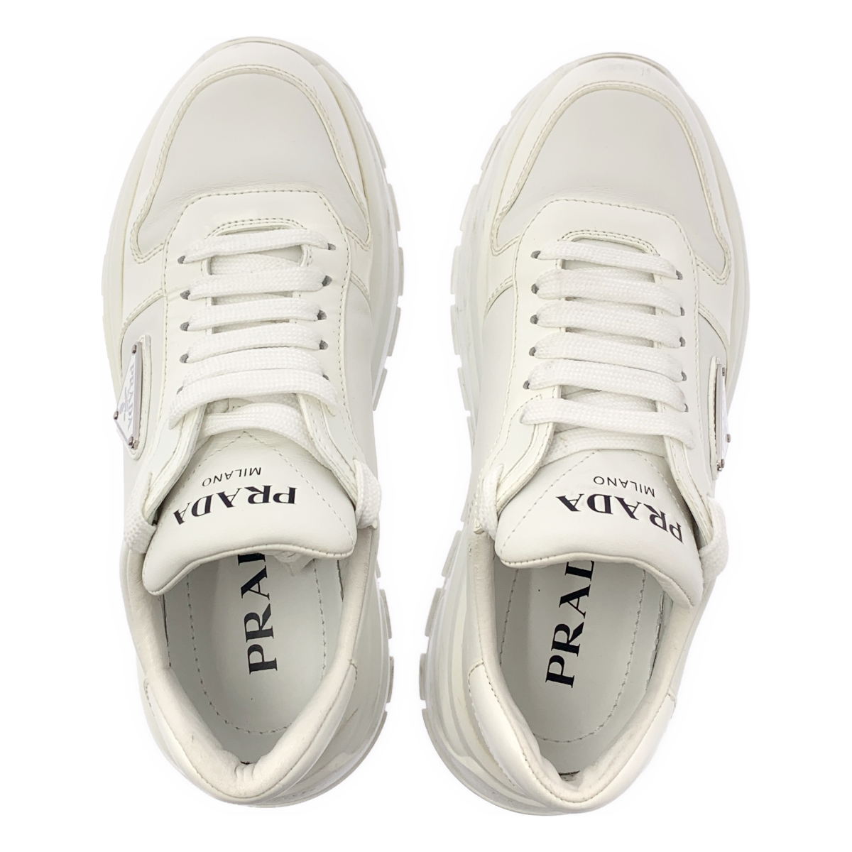 PRADA / プラダ Prax 01 / 1E804M レザー ロゴプレート スニーカー