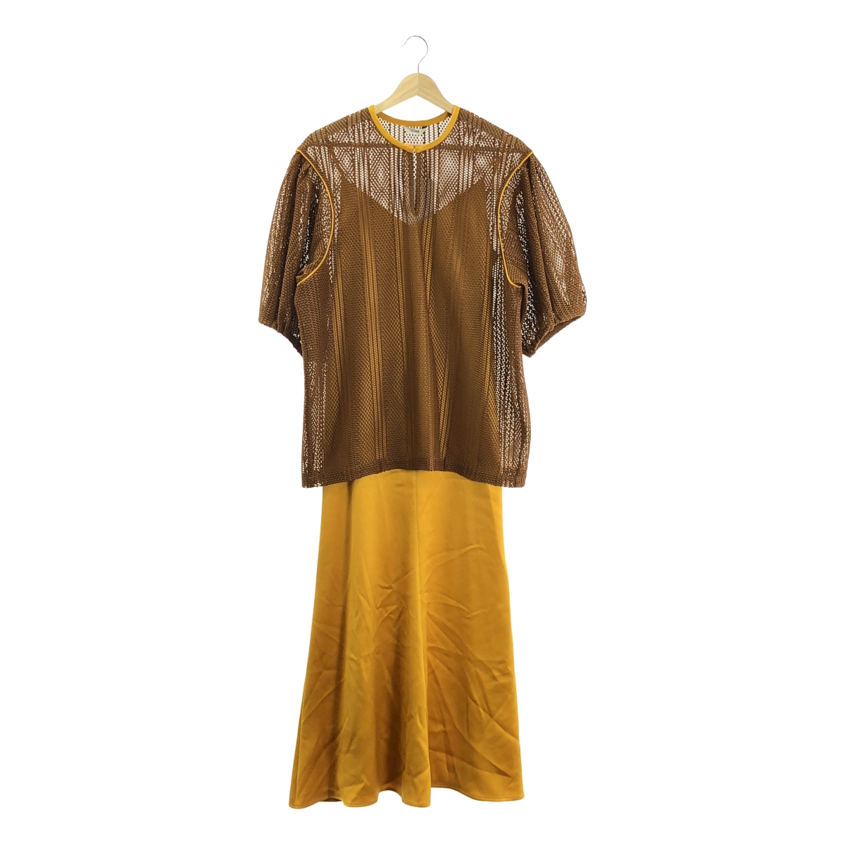 CLANE / クラネ STRIPE LACE LAYERED ONE PIECE / ストライプレースレイヤードワンピース