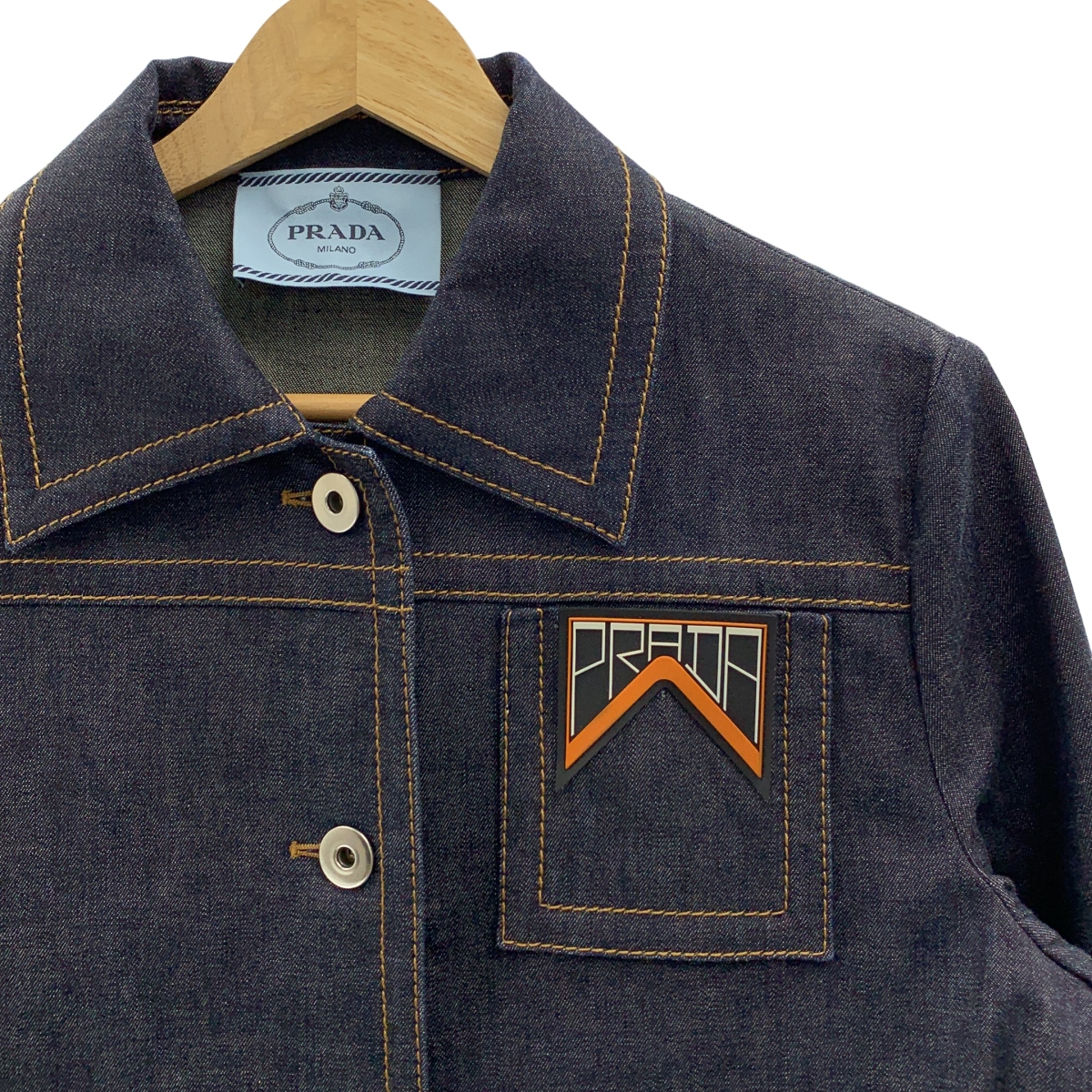PRADA / プラダ デニム ステンカラーコート