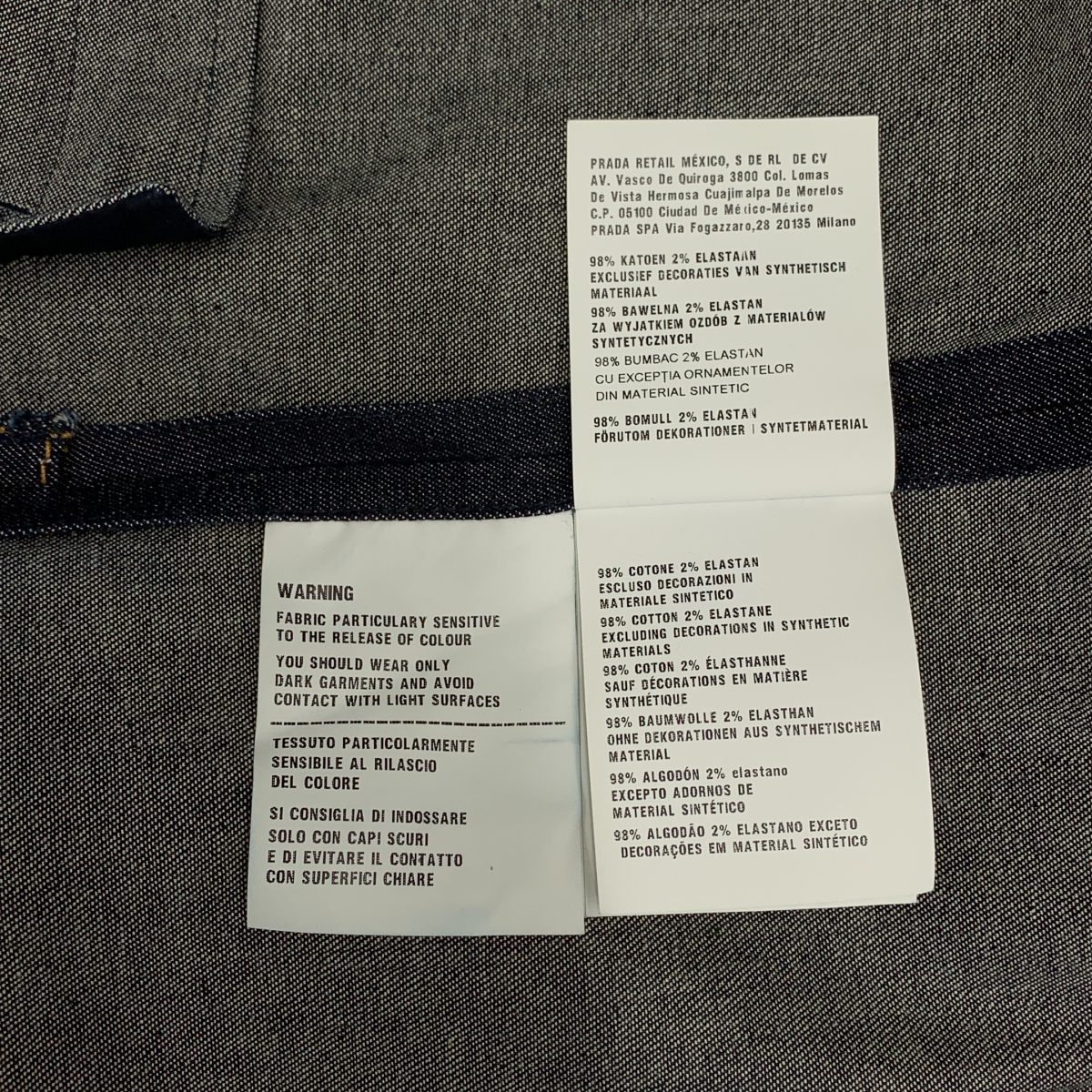 PRADA / プラダ デニム ステンカラーコート