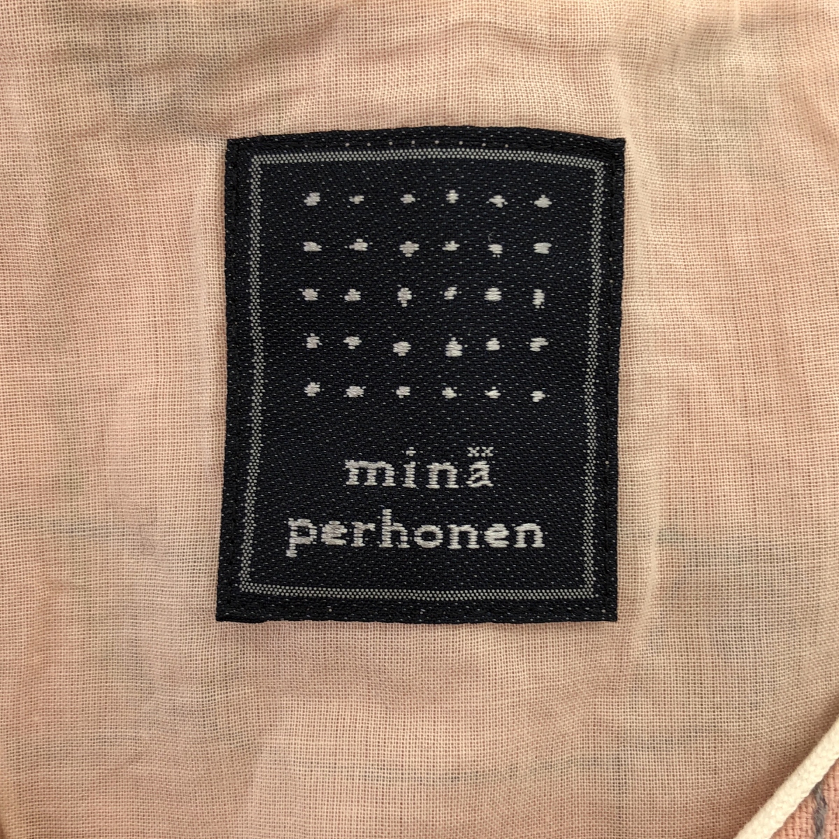 mina perhonen / ミナペルホネン cantuccio / エンブロイダリー ポケット付き ワンピース / 総裏地