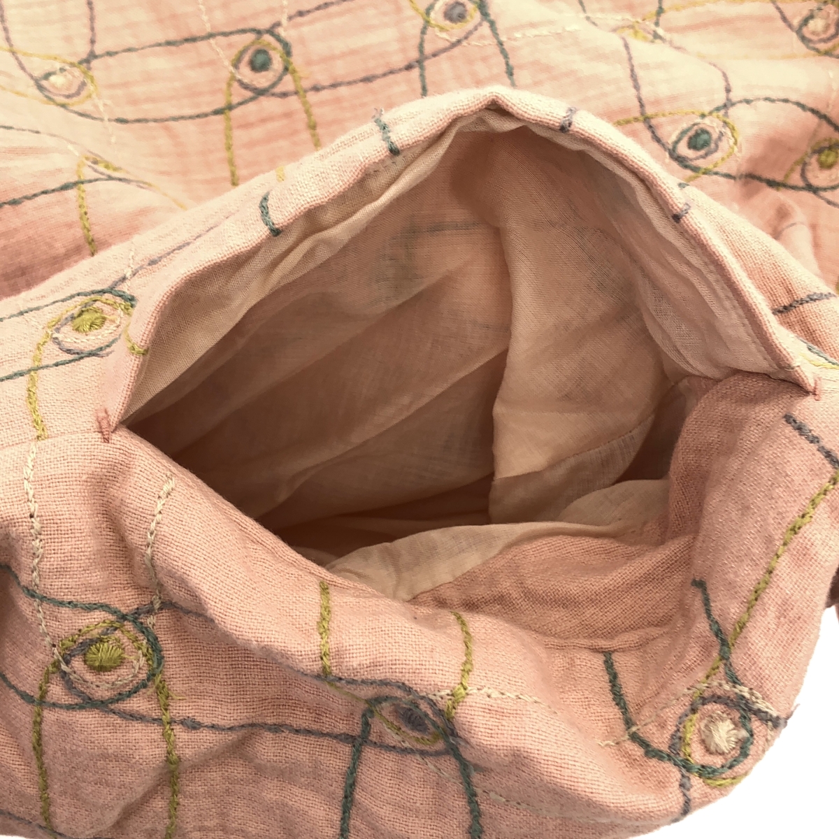 mina perhonen / ミナペルホネン cantuccio / エンブロイダリー ポケット付き ワンピース / 総裏地