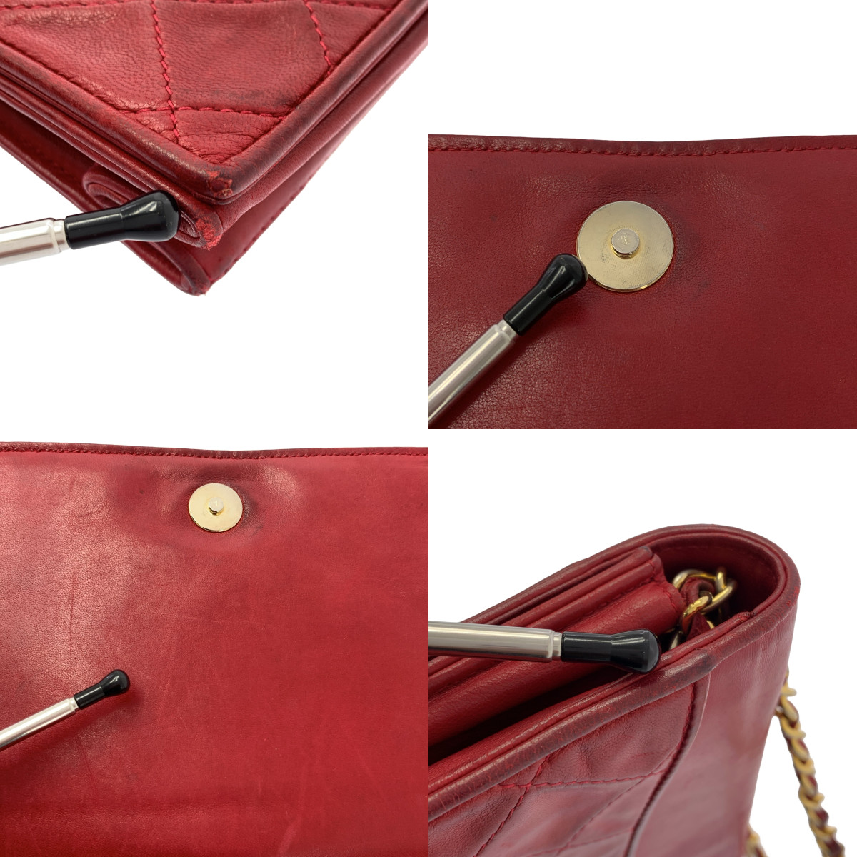 CHANEL / シャネル マトラッセ ココマーク ラムスキン シングルフラップ チェーン ショルダー バッグ