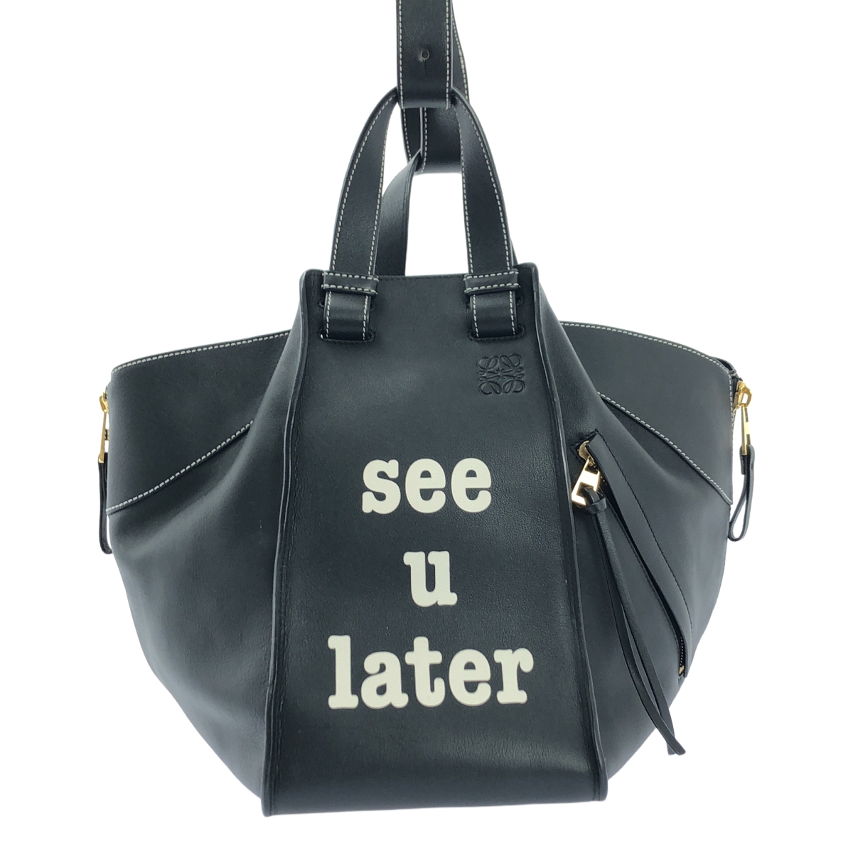 LOEWE / ロエベ Hammock ハンモック / see you later 2017年限定 ロゴ  カーフ 2way ショルダーバッグ
