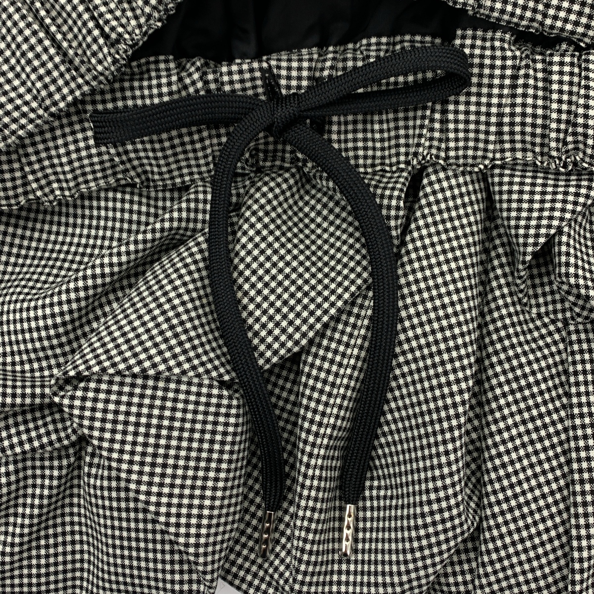 noir kei ninomiya / ノワールケイニノミヤ フリル 装飾 ドローストリング ボリューム スカート / 総裏地