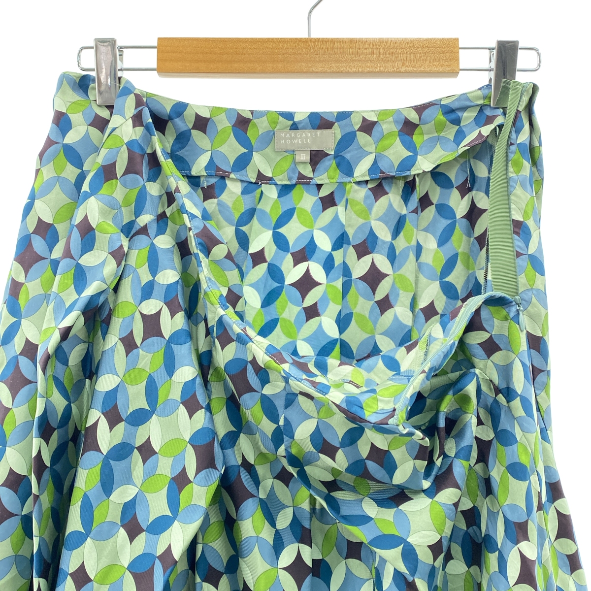 MARGARET HOWELL / マーガレットハウエル 総柄 プリーツ スカート