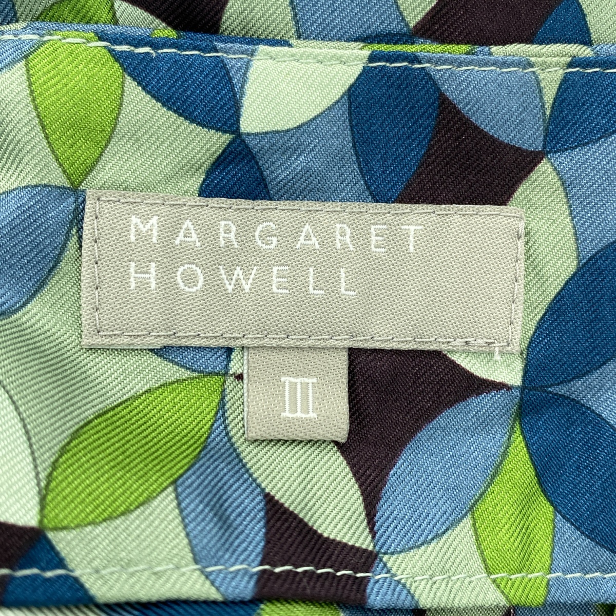 MARGARET HOWELL / マーガレットハウエル 総柄 プリーツ スカート
