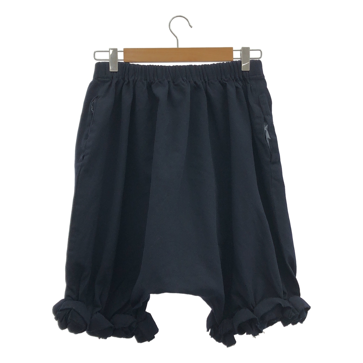 COMME des GARCONS COMME des GARCONS / コムコム ポリエステル 製品染め フリル装飾 ウエストゴム イージー ショートパンツ ショーツ