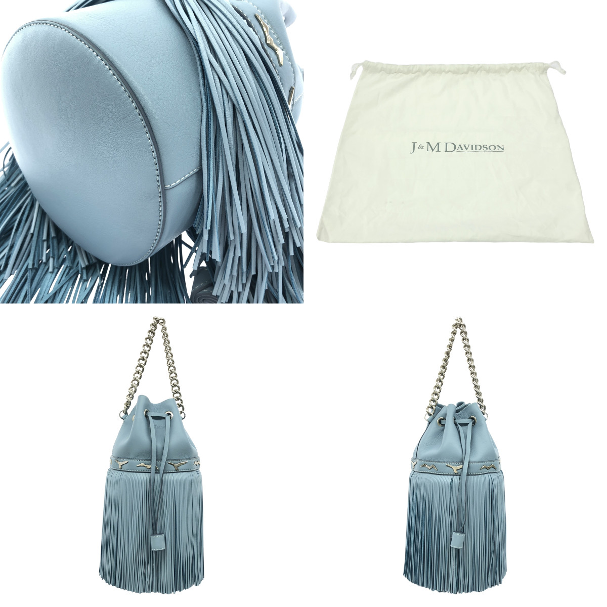 J&M DAVIDSON / ジェイアンドエムデヴィッドソン FRINGE CARNIVAL / カーニバル 2way レザー スタッズ フリンジ チェーンハンドル ショルダーバッグ