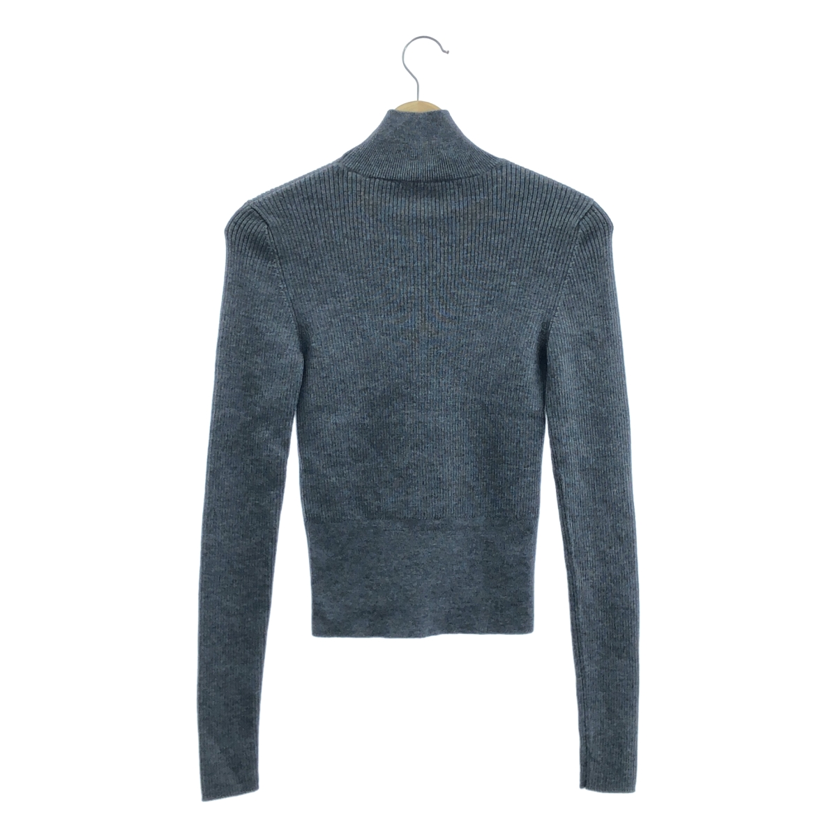 PATOU / パトゥ ウール ワンポイントロゴ ハイネック リブ ニット セーター